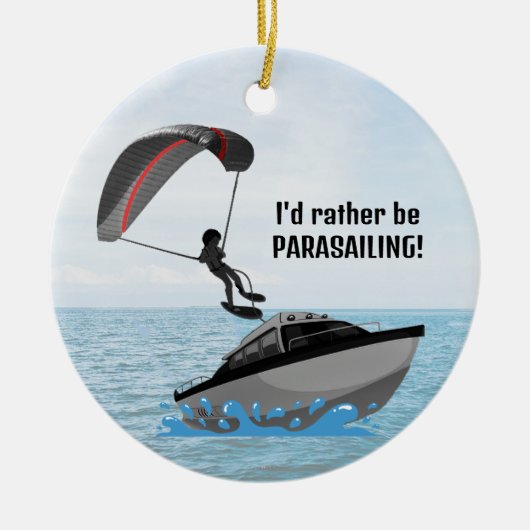 Keramik personalisiert Parasailing Keramik Ornament (Vorne)