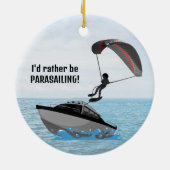 Keramik personalisiert Parasailing Keramik Ornament (Hinten)