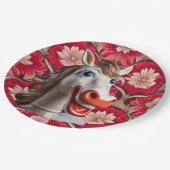Keramik-Pferd-Papierteller Pappteller (Schrägansicht)