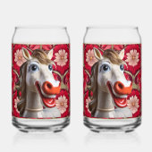 Keramik-Pferd-Soda-Glas Dosenglas (Rückseite)