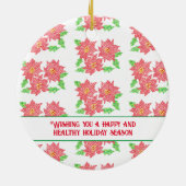 Keramik Poinsettia Keramik Ornament (Hinten)