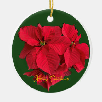 Keramik Poinsettia Ornament