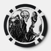 Keramik-Poker-Chips, dunkelblaue Solid Edge Pokerchips (Rückseite)