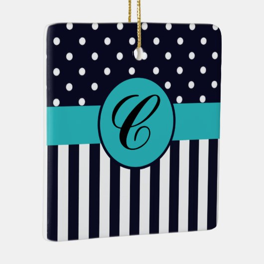 Keramik Polka Dots and Stripes Keramikornament (Rechts)