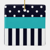 Keramik Polka Dots and Stripes Keramikornament (Rückseite)