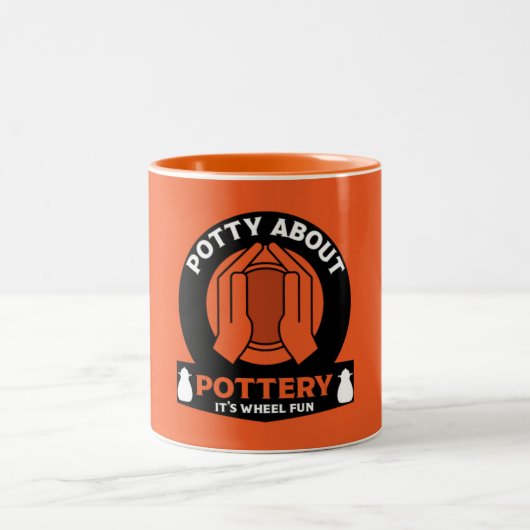 Keramik Potterie Maker Zweifarbige Tasse (Mittel)