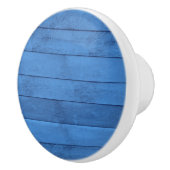 Keramik Pull aus blauem Holz Keramikknauf (Rechts)