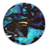 Keramik Pull - Black & Blue Opal Keramikknauf (Vorderseite)