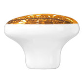 Keramik Pull Knob mit Gold Glitzer und Bokeh Glow Keramikknauf (Seitenansicht)