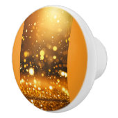 Keramik Pull Knob mit Gold Glitzer und Bokeh Glow Keramikknauf (Rechts)