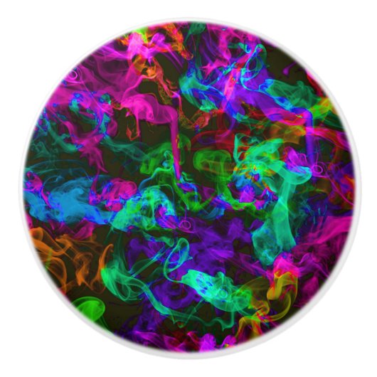 Keramik Pull - Smoky Rainbow 1 Keramikknauf (Vorderseite)