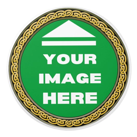 Keramik Pull-Taste - Personalisiert - Bild/Text hi Keramikknauf (Vorderseite)