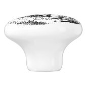 Keramik Pull - Thema Alice im Wunderland, Kaninche Keramikknauf (Seitenansicht)