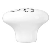 Keramik Pull - Vintages Nähthema, Kranschere Keramikknauf (Seitenansicht)