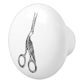 Keramik Pull - Vintages Nähthema, Kranschere Keramikknauf (Rechts)