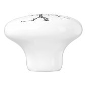 Keramik Pull - Vintages Nähthema, Mannequin Keramikknauf (Seitenansicht)