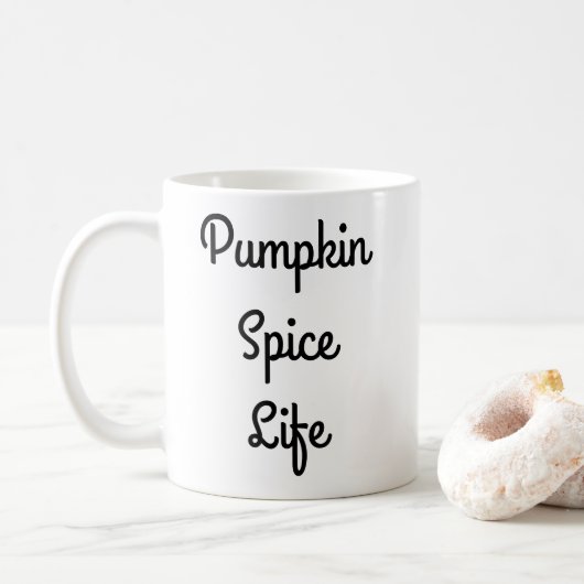 Keramik Pumpkin Spice Life Weiße Tasse (Mit Donut)