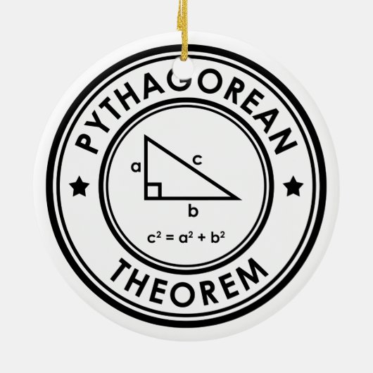 Keramik Pythagorean Theorem Keramik Ornament (Hinten)