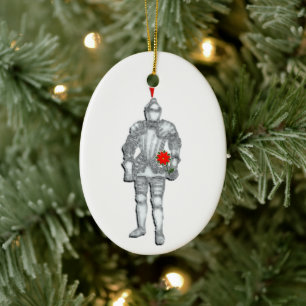 Keramik Ritter in leuchtender Rüstung Ornament