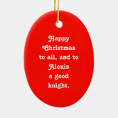 Keramik Ritter in leuchtender Rüstung Ornament (Hinten)