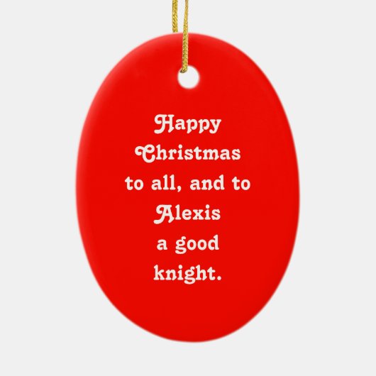 Keramik Ritter in leuchtender Rüstung Ornament (Hinten)