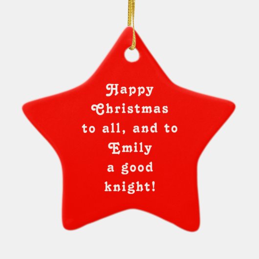 Keramik Ritter in leuchtender Rüstung Ornament (Hinten)