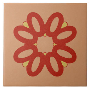 Keramik - rot und gelb Textur Fliese