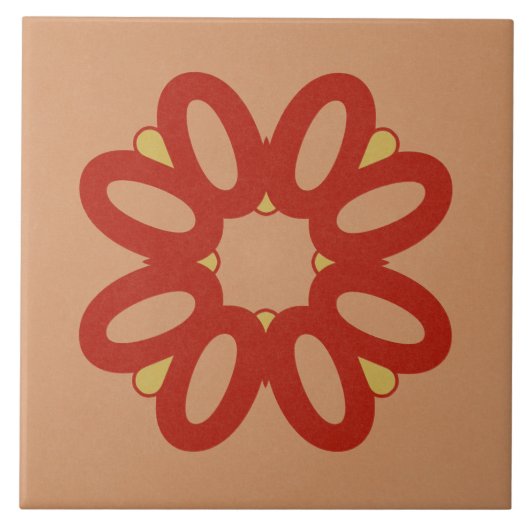 Keramik - rot und gelb Textur Fliese (Vorderseite)