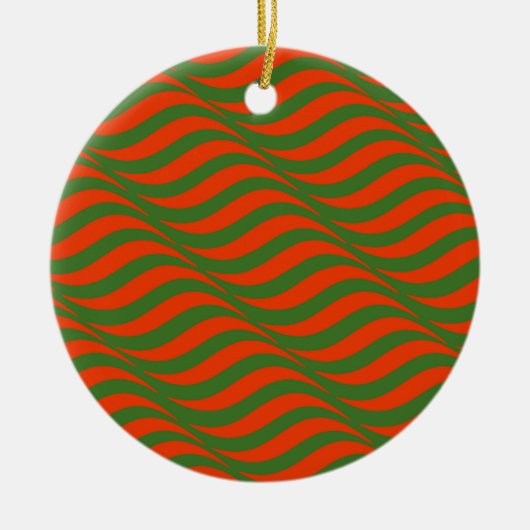 Keramik Rot und Grün Ornament (Vorne)