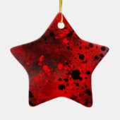 Keramik Rot und Schwarz-Spritzer Ornament (Hinten)