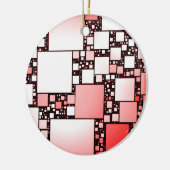 Keramik Rot und Weiß Platz Tanzen Keramik Ornament (Links)