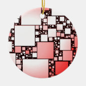 Keramik Rot und Weiß Platz Tanzen Ornament (Vorne)