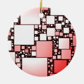 Keramik Rot und Weiß Platz Tanzen Ornament (Hinten)