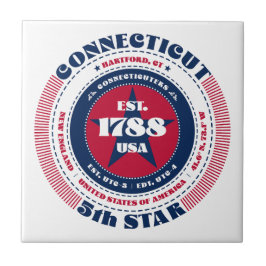 Keramik Rot, Weiß und Blau Fliese