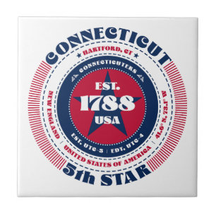 Keramik Rot, Weiß und Blau Fliese