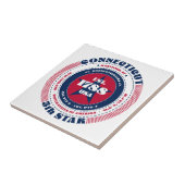 Keramik Rot, Weiß und Blau Fliese (Seite)