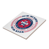 Keramik Rot, Weiß und Blau - New Mexico Fliese (Seite)