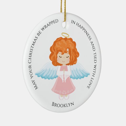 Keramik Rote Haare Engel Keramik Ornament (Rechts)