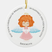 Keramik Rote Haare Engel Keramik Ornament (Vorne)