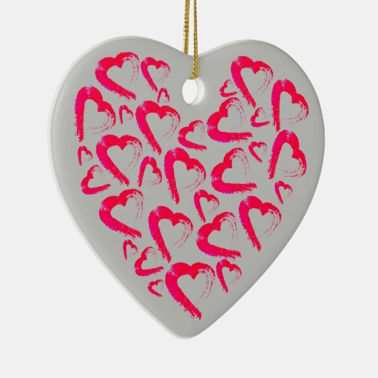 Keramik Rotes Herz Ornament (Rechts)