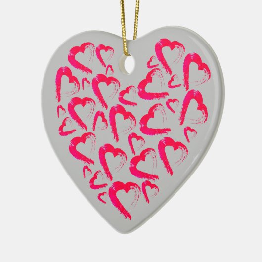 Keramik Rotes Herz Ornament (Links)