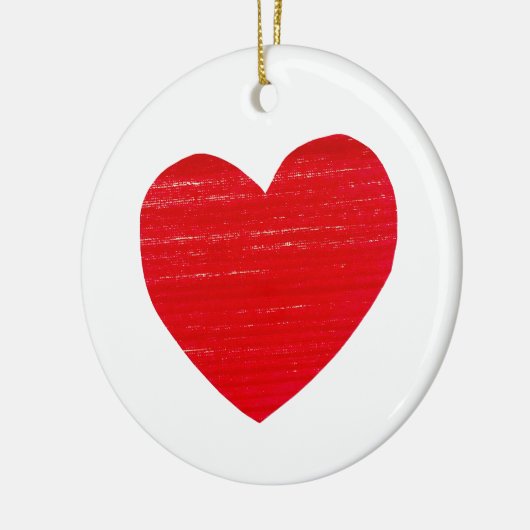Keramik Rotes Herz Ornament (Links)