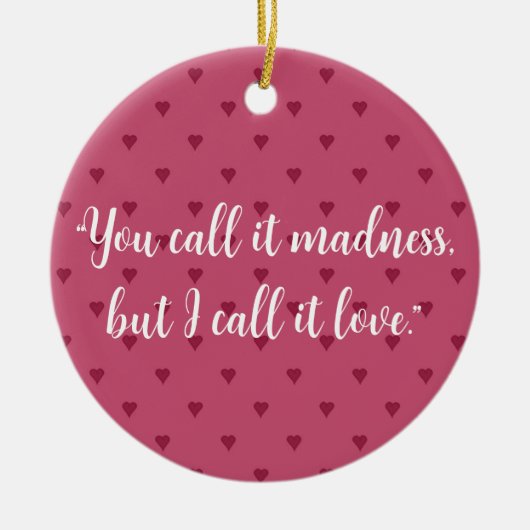 Keramik Rotes Herz Ornament (Vorne)