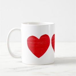 Keramik Rotes Herz Tasse