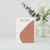KERAMIK RUST ORANGE WAVE NECKLACE EARRING DISPLAY VISITENKARTE (Stehend Vorderseite)