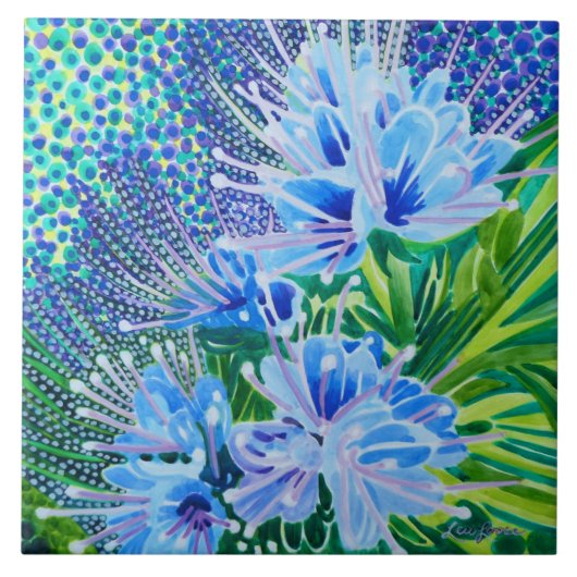 Keramik Salvia Bienen Bliss Fliese (Vorderseite)