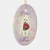 Keramik Samoyed Heart Mama Ornament (Rechts)