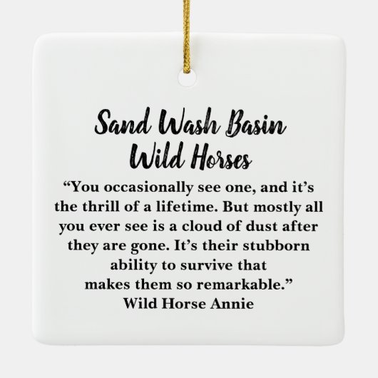 Keramik Sand Wash Becken Wilde Pferde Keramikornament (Rückseite)