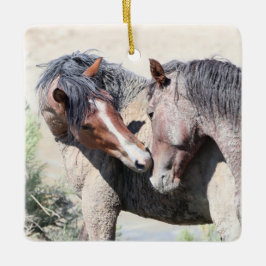 Keramik Sand Wash Becken Wilde Pferde Keramikornament