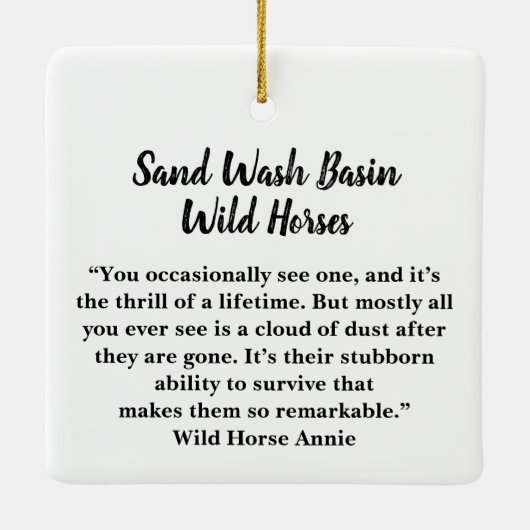 Keramik Sand Wash Becken Wilde Pferde Keramikornament (Rückseite)